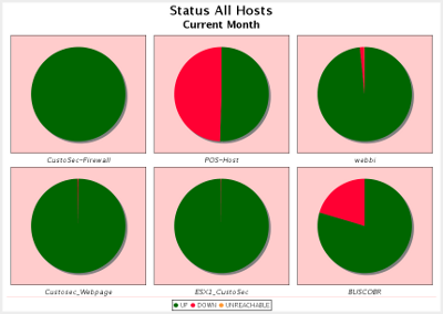 RB Examples - Actual State Host Group - Multiple Pie Chart Einzeldarstellung